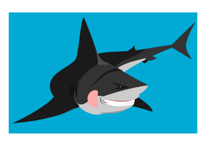 Friendly shark clipart