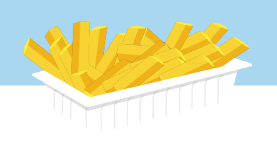 Fries without sauce clipart