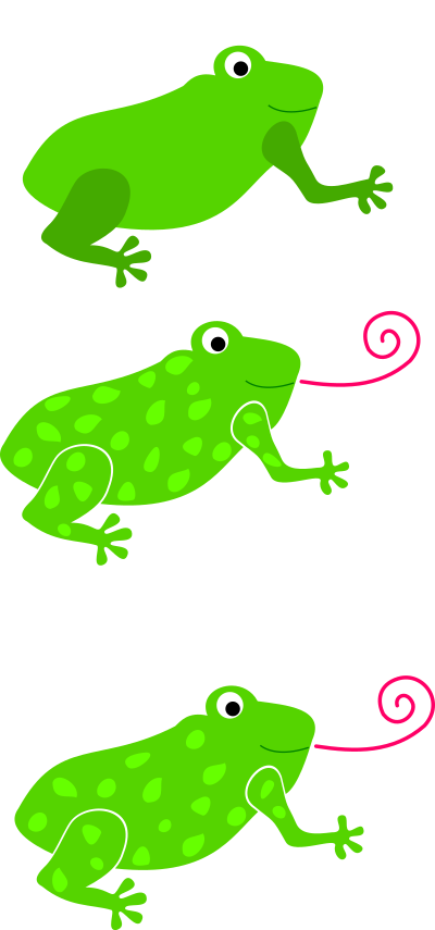 Frog, granota, grenouille clipart