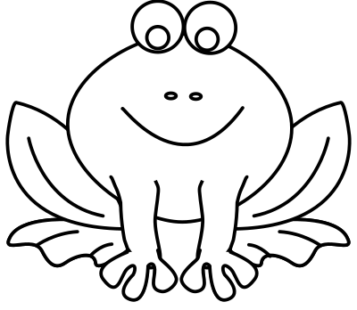 Frog Line Art clipart