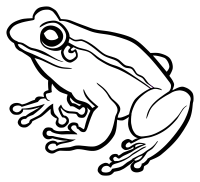 Frog - lineart clipart