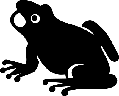 Frog silhouette clipart