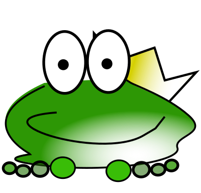 Frog Wearing Crown clipart