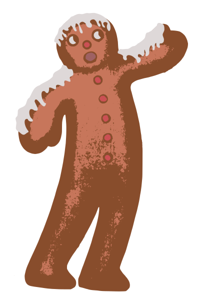 Frosted Gingerbread Guy clipart