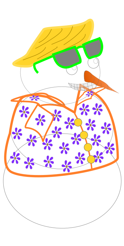 Frosty in Hawaii. Frosty en Hawai clipart