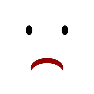 Frown Emoji (vectorized) clipart