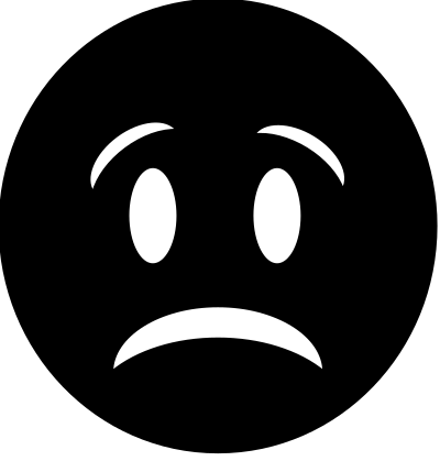 Frowning face clipart