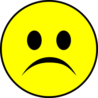 Frowning smiley clipart