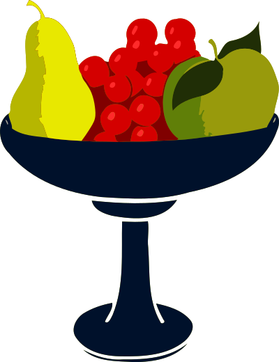 Fruit bowl clipart