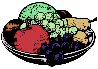 Fruit Bowl - Colour clipart