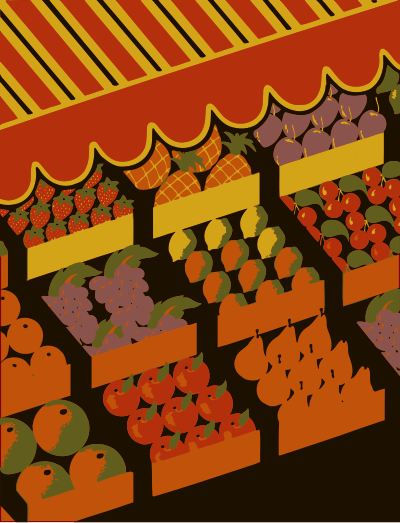 Fruit display clipart