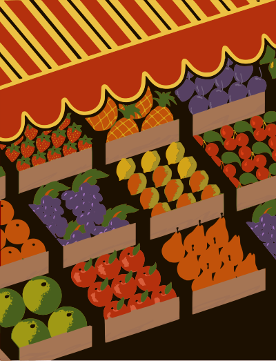 Fruit Display - Colour Fix clipart