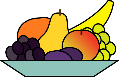 Fruit plate clipart