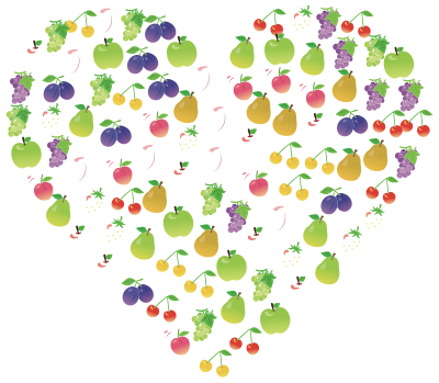 Fruits Heart II clipart
