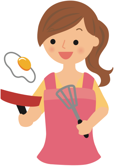 Frying an egg clipart