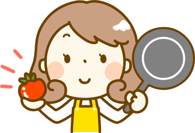 Frying pan and tomato clipart