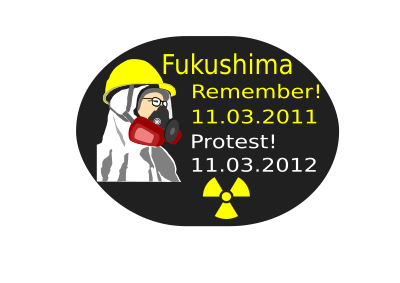 Fukushima Protest 2012 clipart