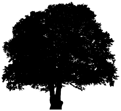 Full Developed Tree Silhouette clipart