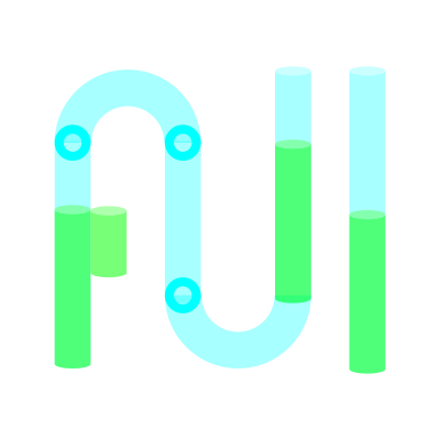 Full Tubes Green Liquid Blue Tubes Type Word clipart