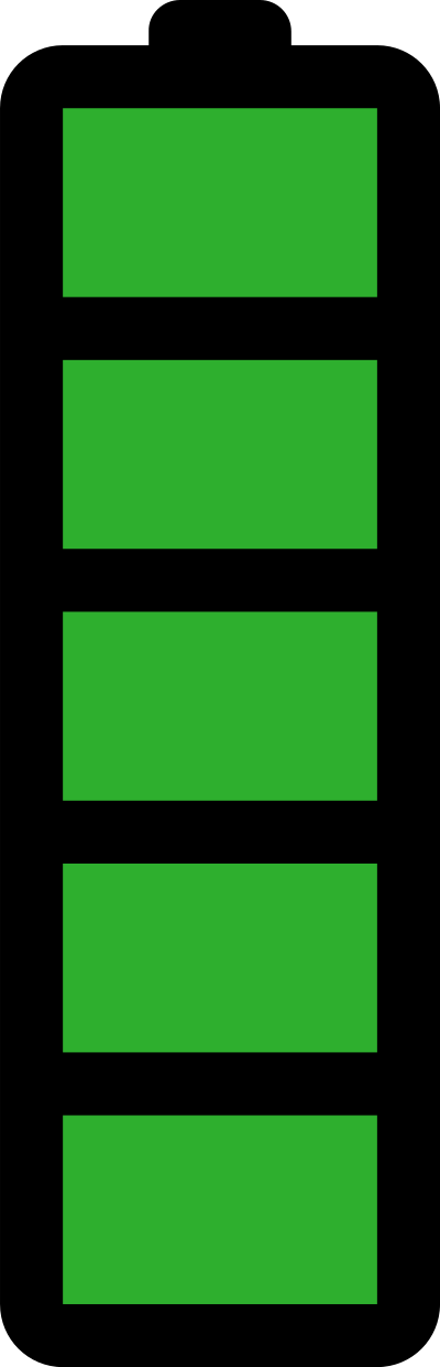 Fully charged battery clipart