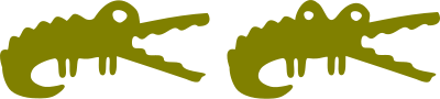 Fun crocodiles clipart