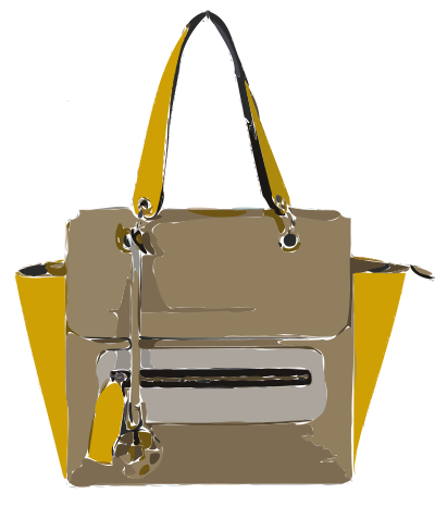 Funky Tan Yellow Bag without Logo clipart