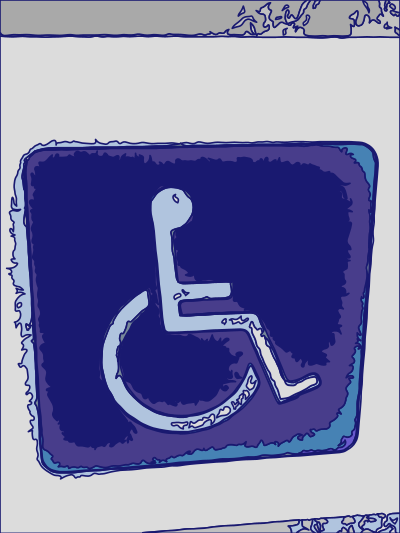 Funky Wheelchair Symbol clipart