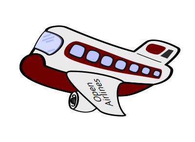 Funny airplane clipart