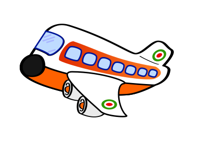 Funny airplane one clipart