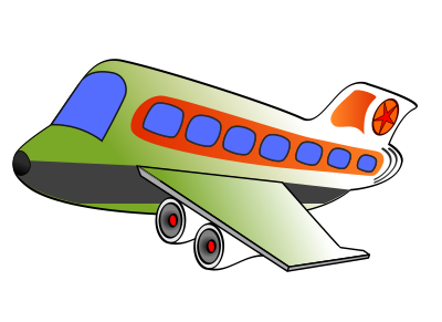 Funny airplane two clipart