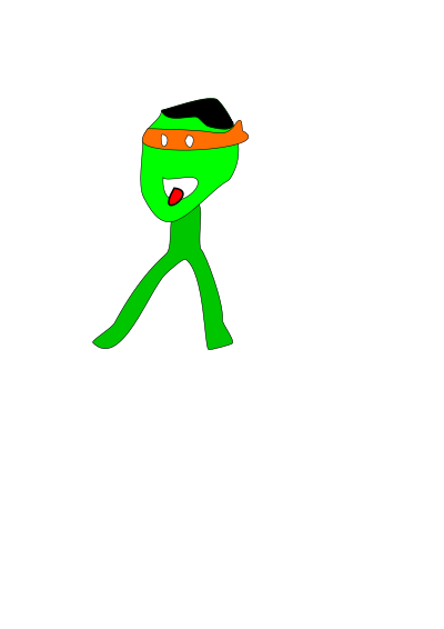 Funny Animated Dancing Character clipart