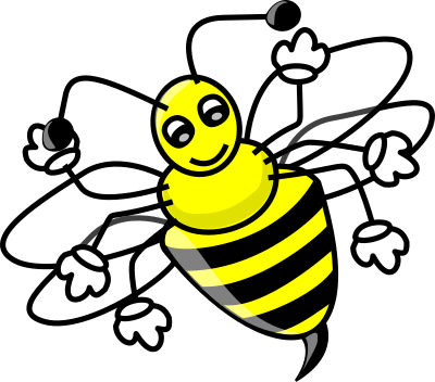 Funny Bee clipart