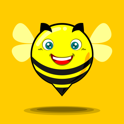 Funny bee clipart