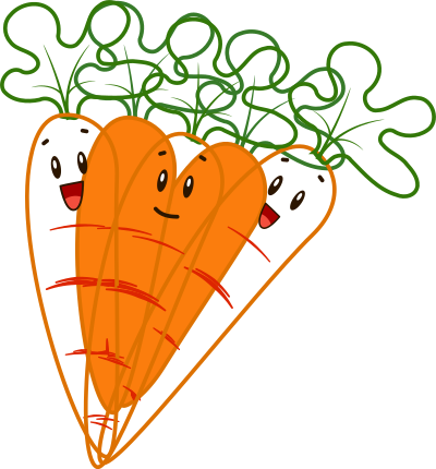 Funny carrots clipart