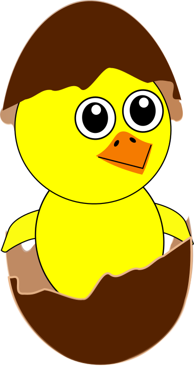 Funny Chick Cartoon Newborn clipart