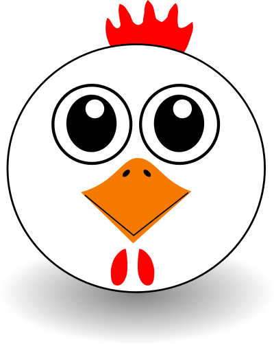 Funny Chicken Face Cartoon clipart