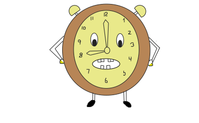 Funny clock clipart