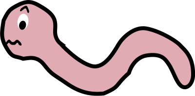 Funny Earthworm Cartoon clipart