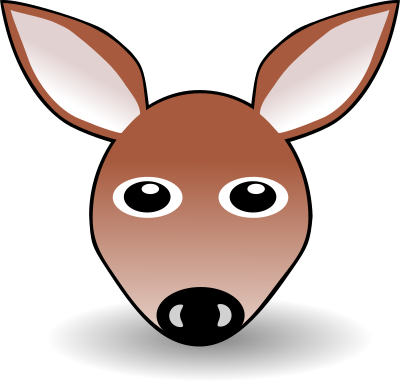 Funny Fawn Face Brown Cartoon clipart