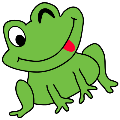 Funny frog clipart