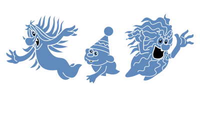 Funny ghosts clipart
