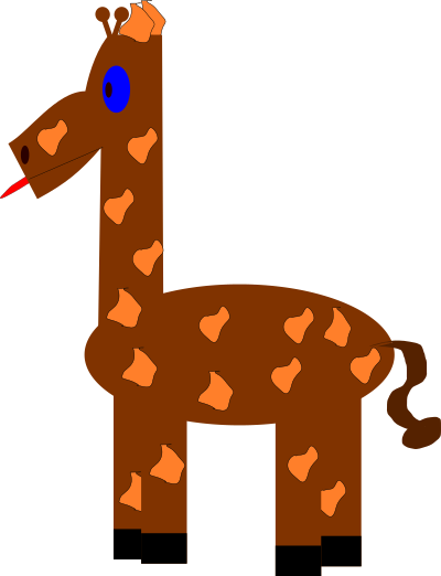 Funny giraffe clipart