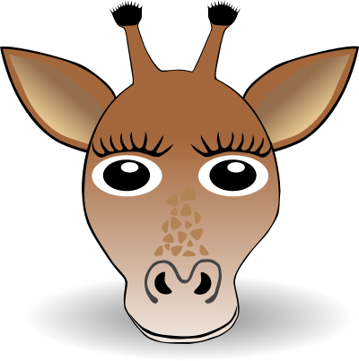Funny Giraffe Face Cartoon clipart