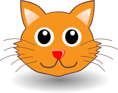 Funny kitty face clipart