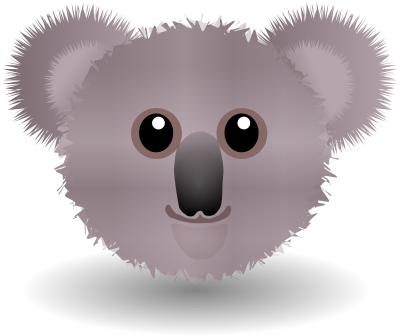 Funny Koala Face Cartoon clipart
