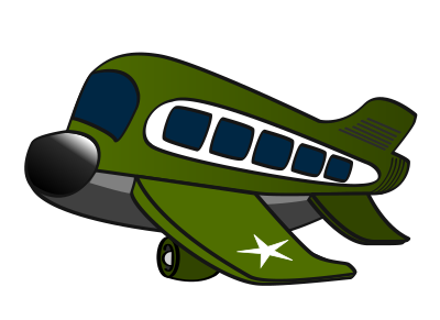 Funny military airplane clipart