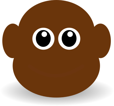 Funny monkey face clipart