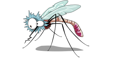 Funny Mosquito from side clipart