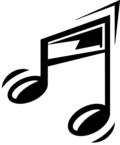 Funny music note clipart