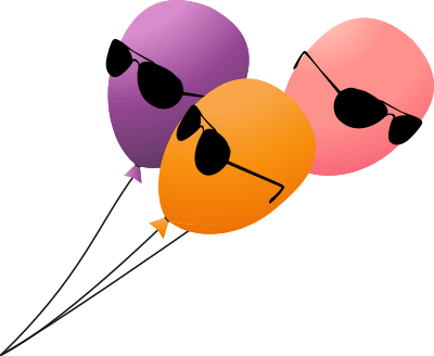 Funny serious balloons clipart